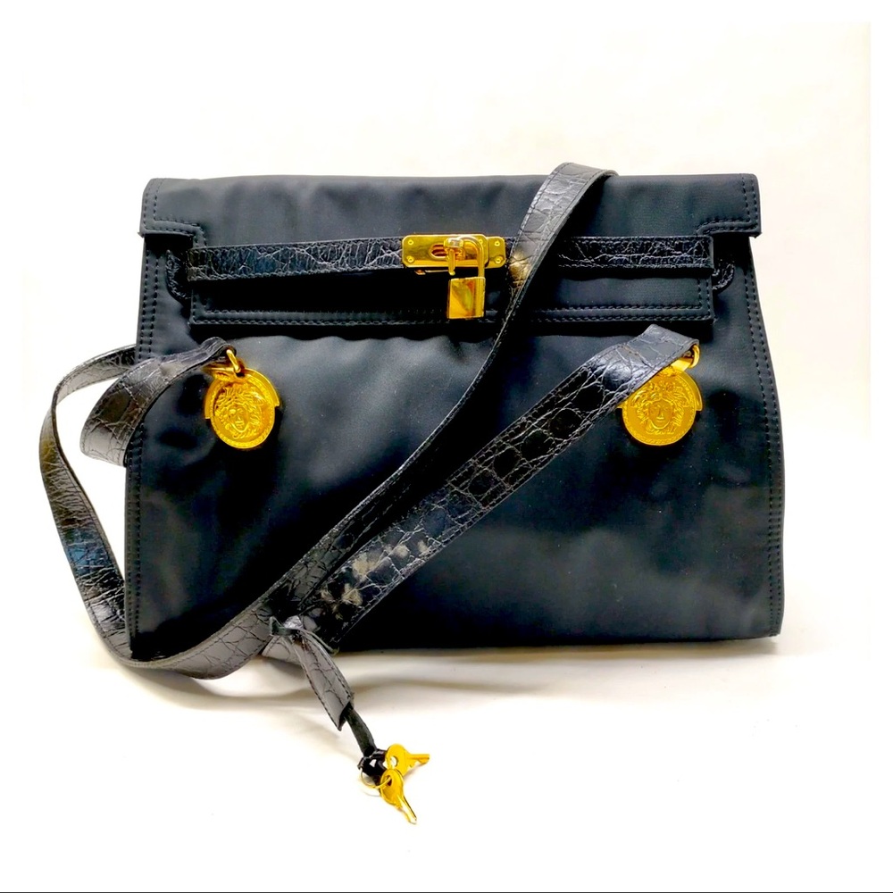 Gianni Versace Handbag with Gold Accents